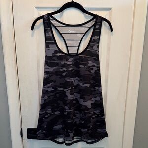 Zyia Gray and Black Camo Tank Top